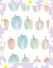 Load image into Gallery viewer, Watercolor Pastel Pumpkins Scrapbook Paper Collection
