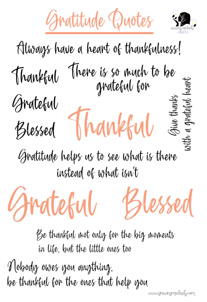 Gratitude Quotes- PRINTABLE