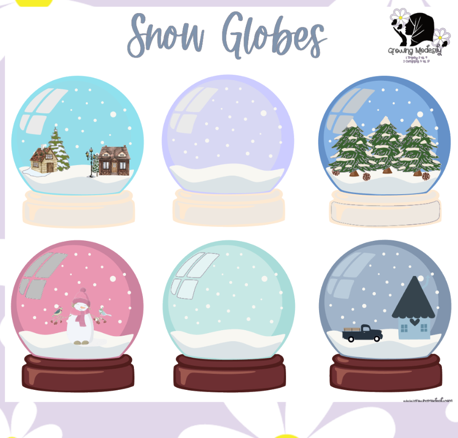 Snow Globes- PRINTABLE
