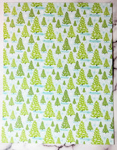 Load image into Gallery viewer, Snowy Evergreen Trees Scrapbook Paper
