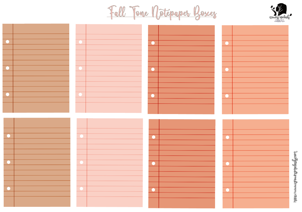 Fall Tone Notepaper Boxes - 2021