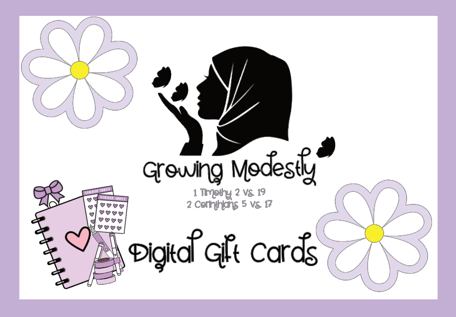 Growing Modestly gift card