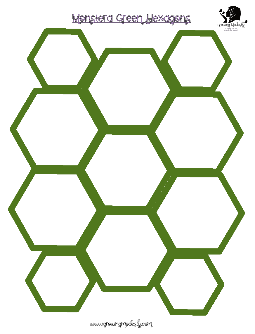 Monstera Green Hexagons