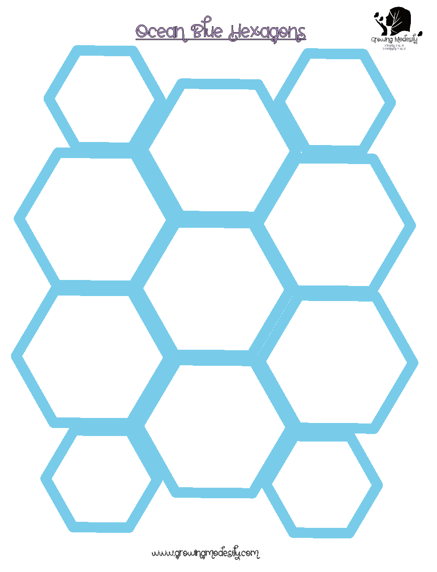 Ocean Blue Hexagons