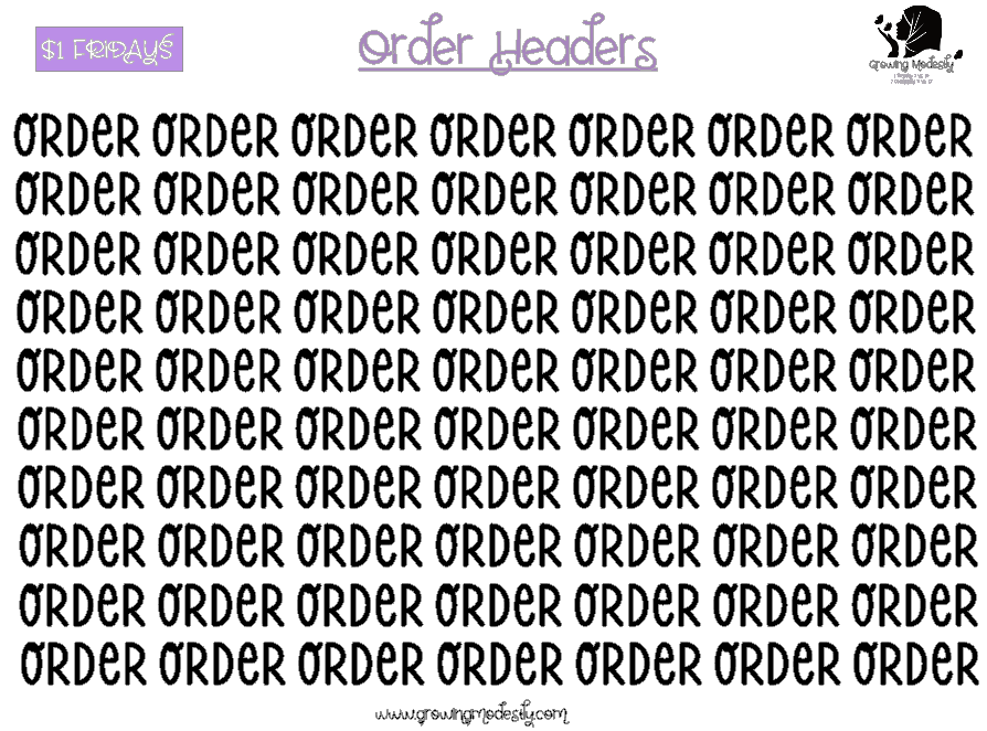 Order Headers
