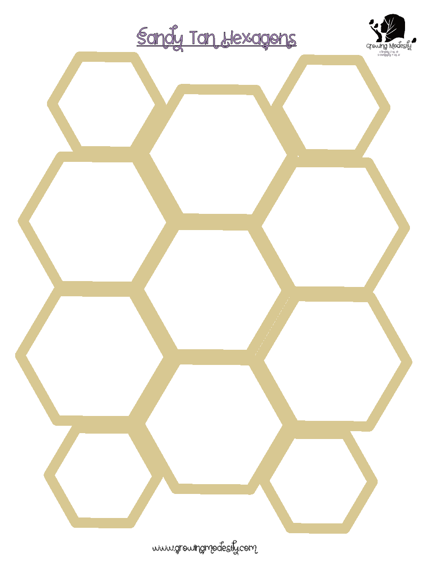 Sandy Tan Hexagons