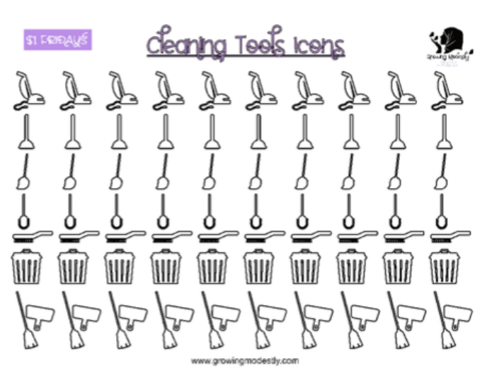 Cleaning Tool Icons