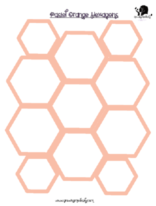 Pastel Orange Hexagons
